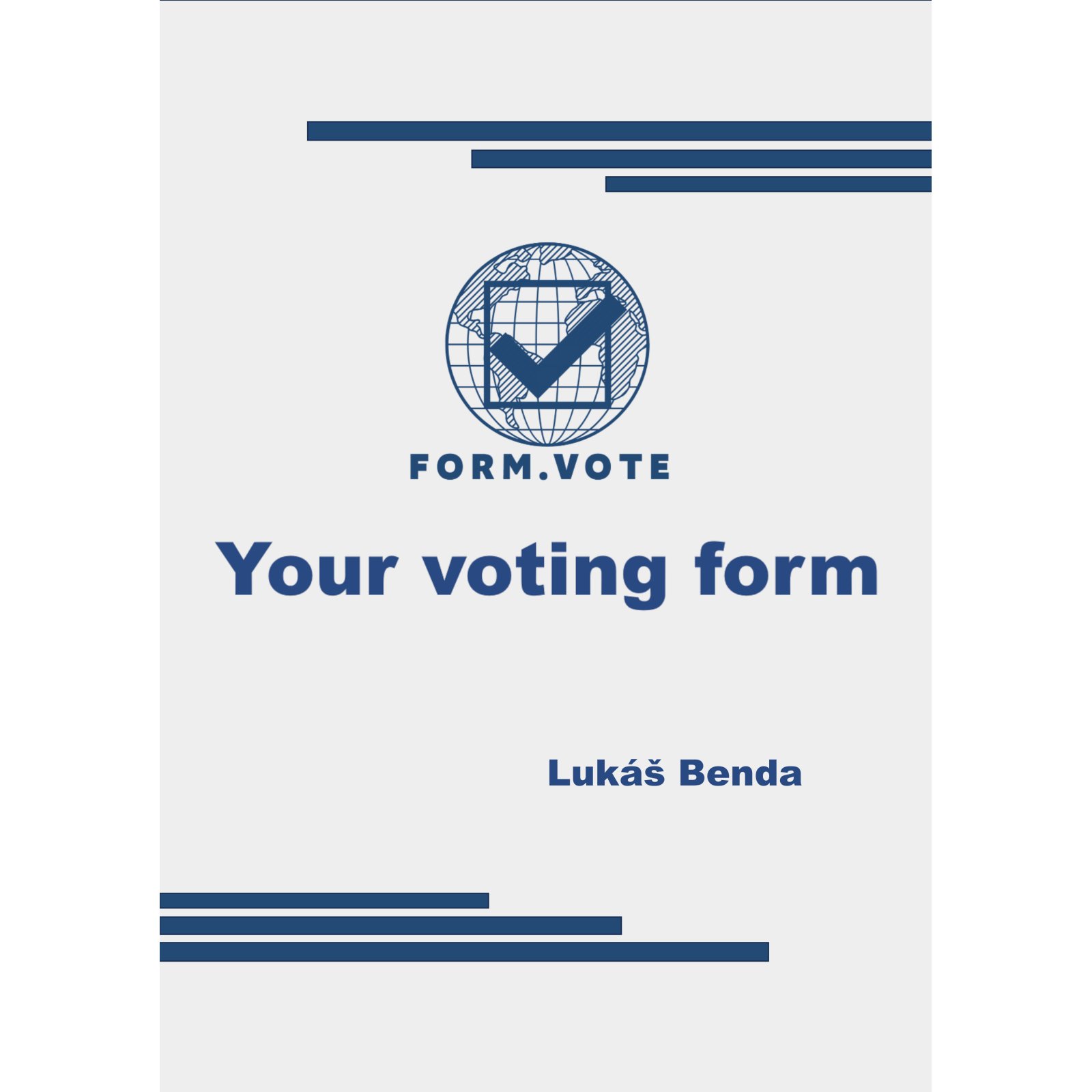 FORM.VOTE  Your voting form